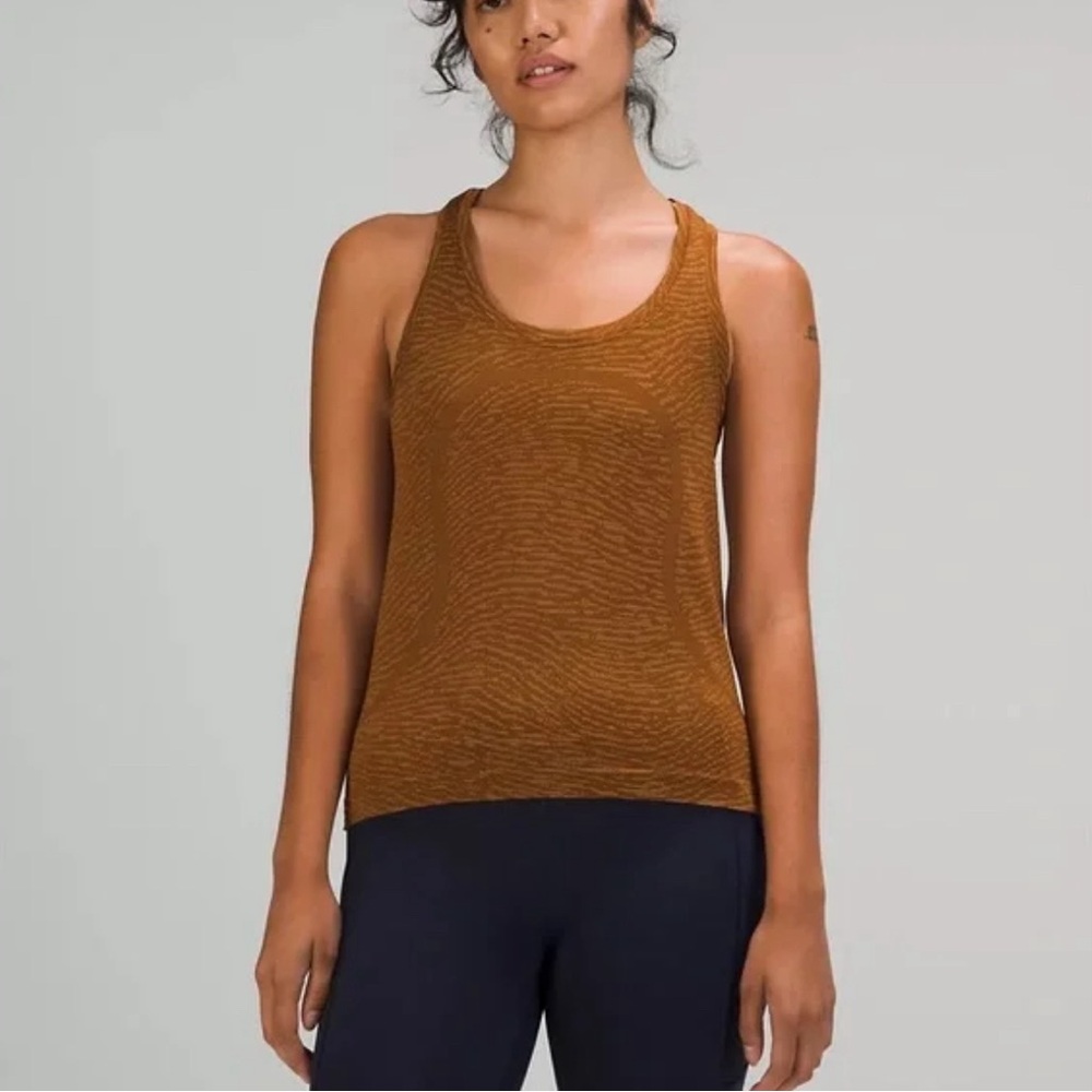 Lululemon Swiftly Tech Racerback Tank Top 2.0 Race Length Size 6 Copper Brown